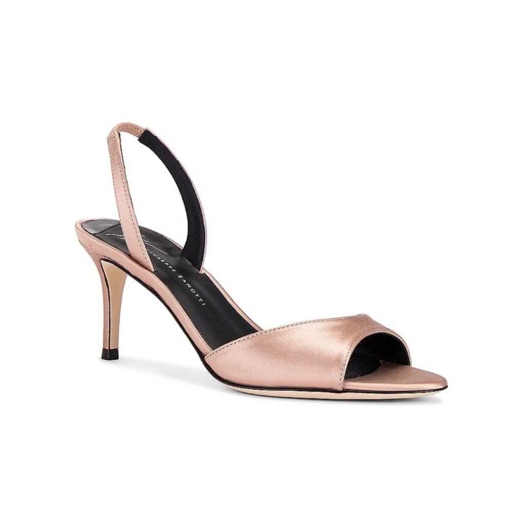 Giuseppe Zanotti Clandestino 70 Sandal Heel in Raso Antico Pink Size 39.5
